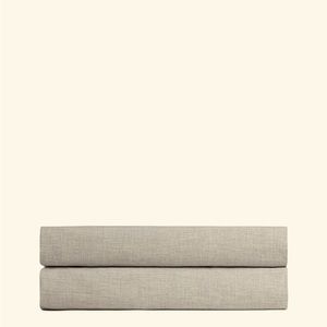 2 - Parachute Heather Percale FITTED Sheets - CAL KING, Light Tan. Gently used.